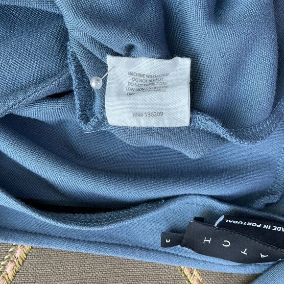 Hatch Dress Maternity Jersey Knit Pockets Blue (3/L) - Picture 7 of 9